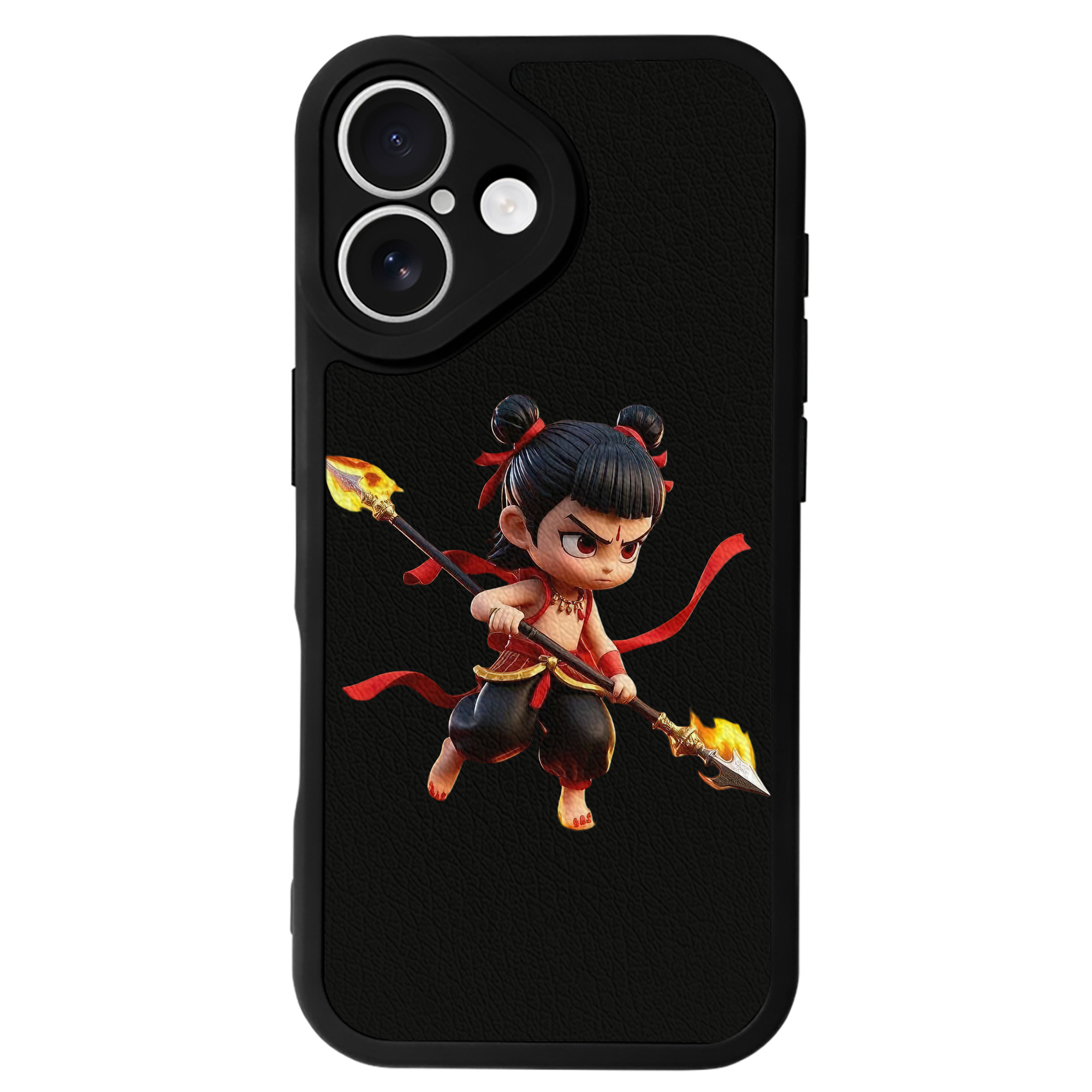 （画像用） Ne Zha 2 ナタ 魔童の大暴れ 【iPhone 16シリーズ対応】シリコンスマホケース（レザー調） 材質：シリコン